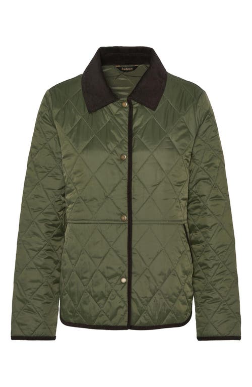 Barbour Delphinium Quilted Jacket In Olive