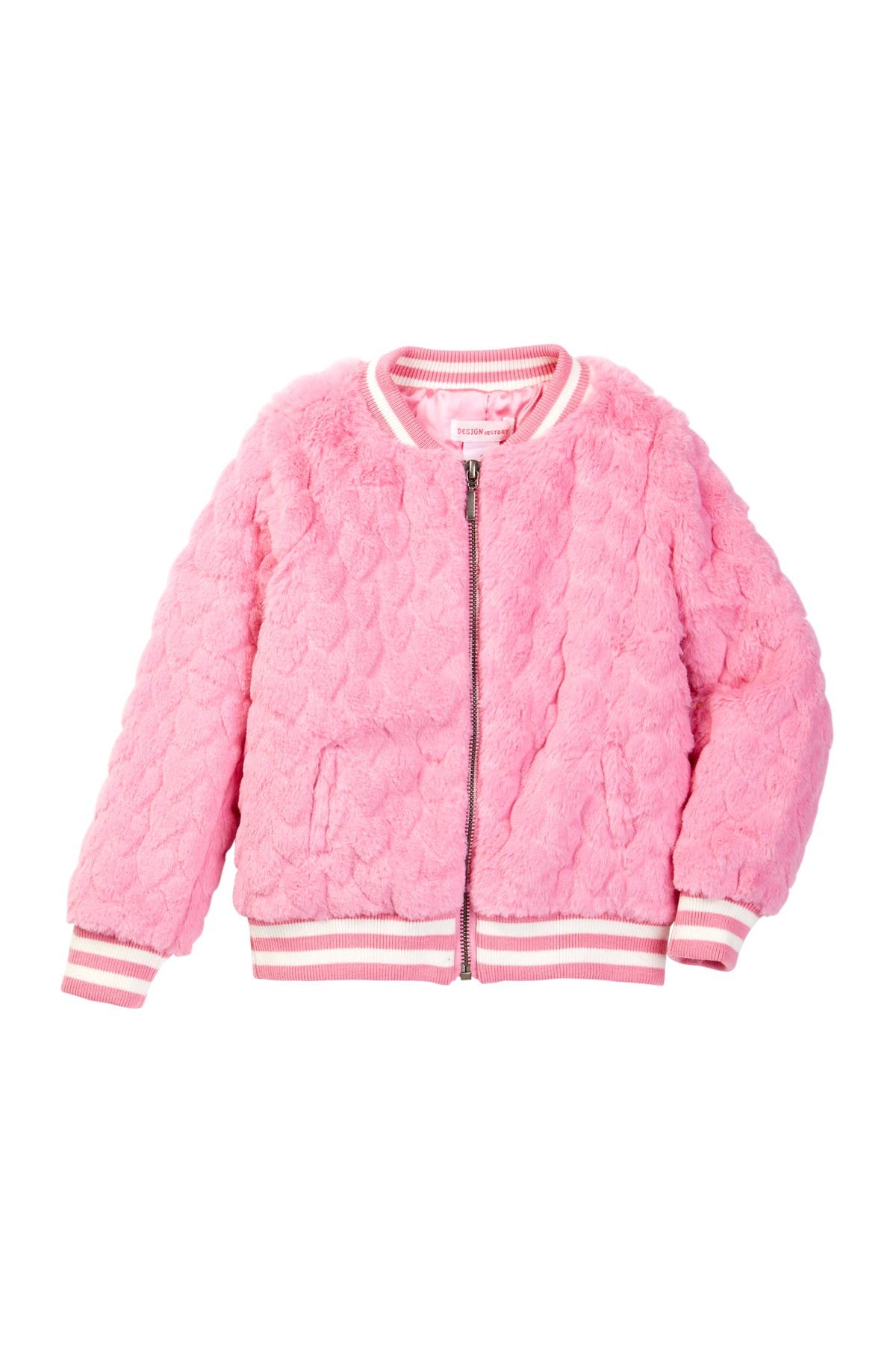 pink nike bomber jacket with hearts