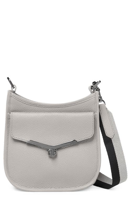 Botkier Valentina Small Leather Hobo Bag in Silver Grey
