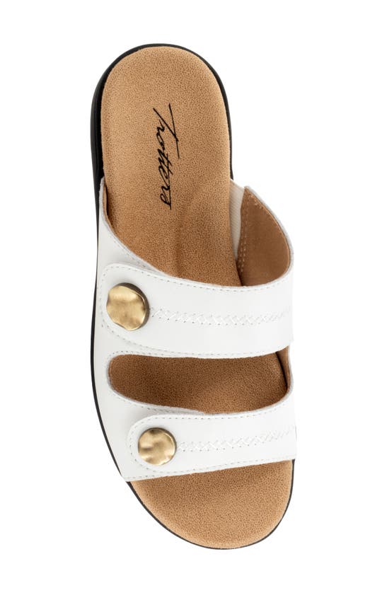 Trotters Ruthie Stitch Slide Sandal In White