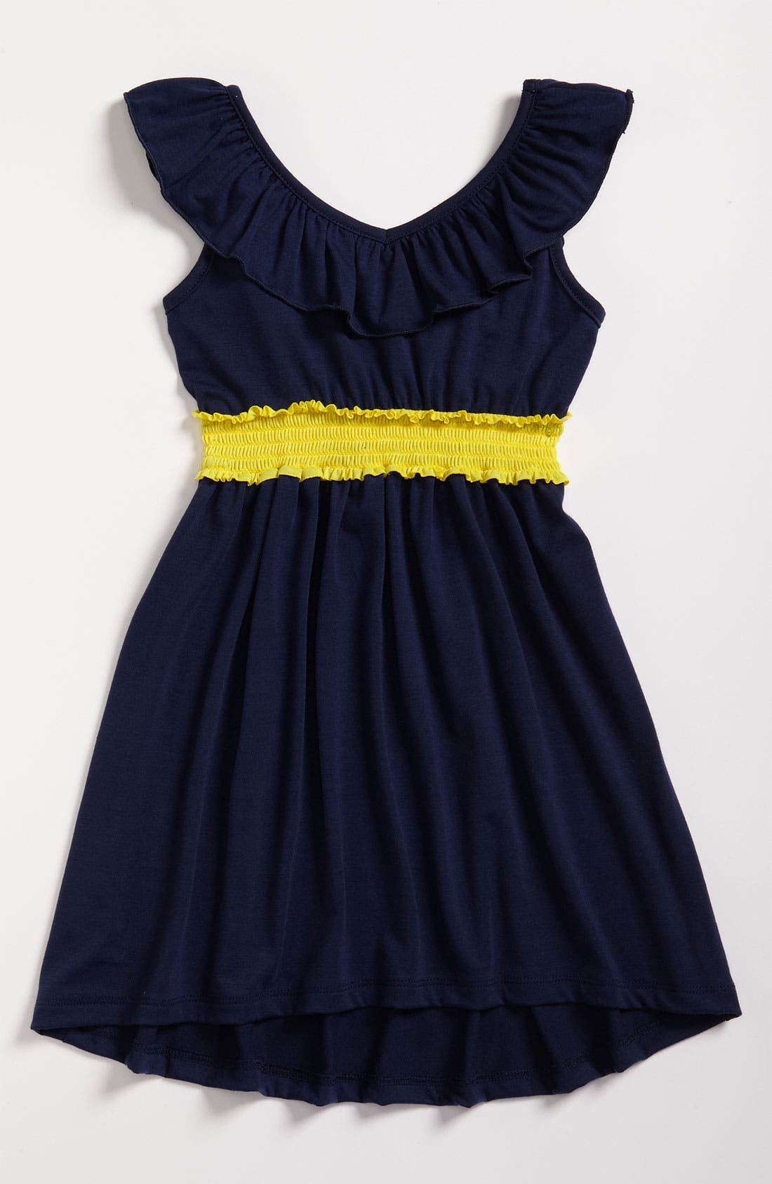 Zunie Ruffle Neck Dress (Little Girls & Big Girls) Nordstrom