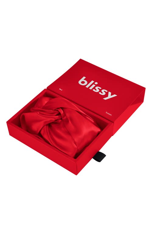 Blissy Mulberry Silk Hair Bonnet In Red