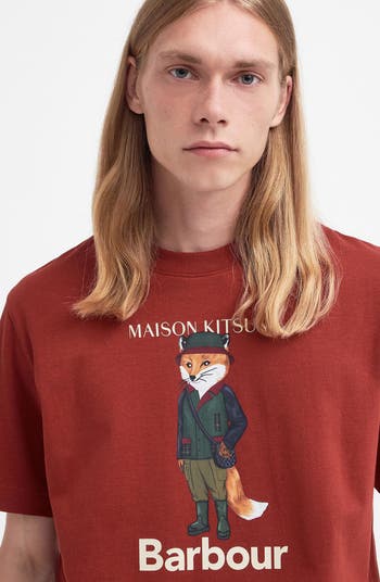 Barbour x Maison Kitsuné Cotton Logo Graphic T-Shirt | Nordstrom