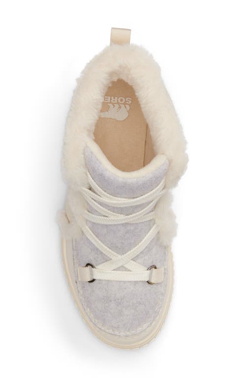 Sorel Ona Ave Alpine Suede Winter Booties In Chalk/chalk