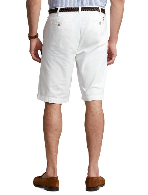 Polo Ralph Lauren White Cotton Twill Bermuda Shorts In White