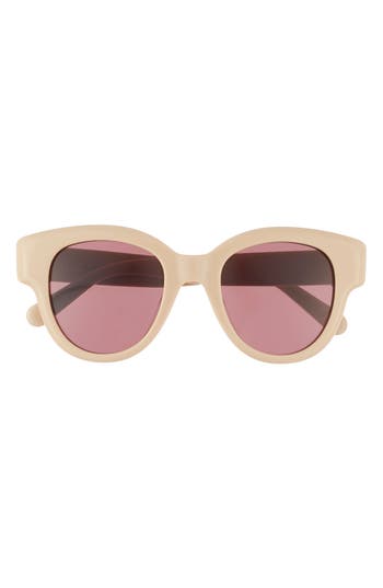 Pomellato 49mm Novelty Round Sunglasses In Nude Violet