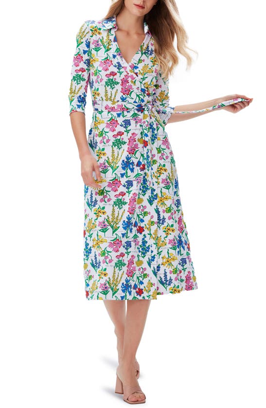 Diane Von Furstenberg Abigail Floral Silk Wrap Dress In Multi