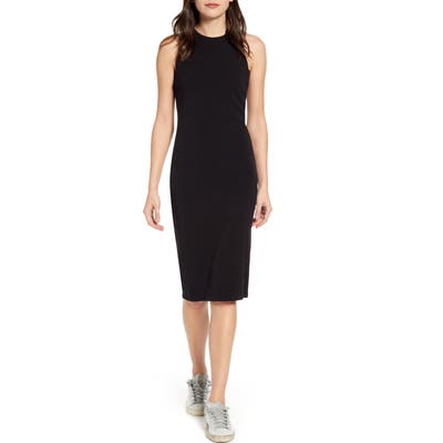 Splendid Stretch Double Face Sleeveless Dress, Black