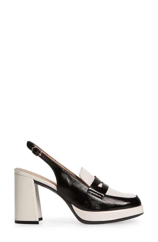 Wonders Amelia Block Heel Leather Pump In Lack Black Off