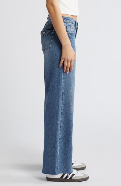 Pacsun Raw Edge Wide Leg Jeans In Asher Dark Wash