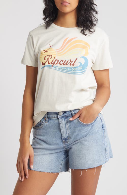 Sun Wave Graphic T-Shirt in Bone