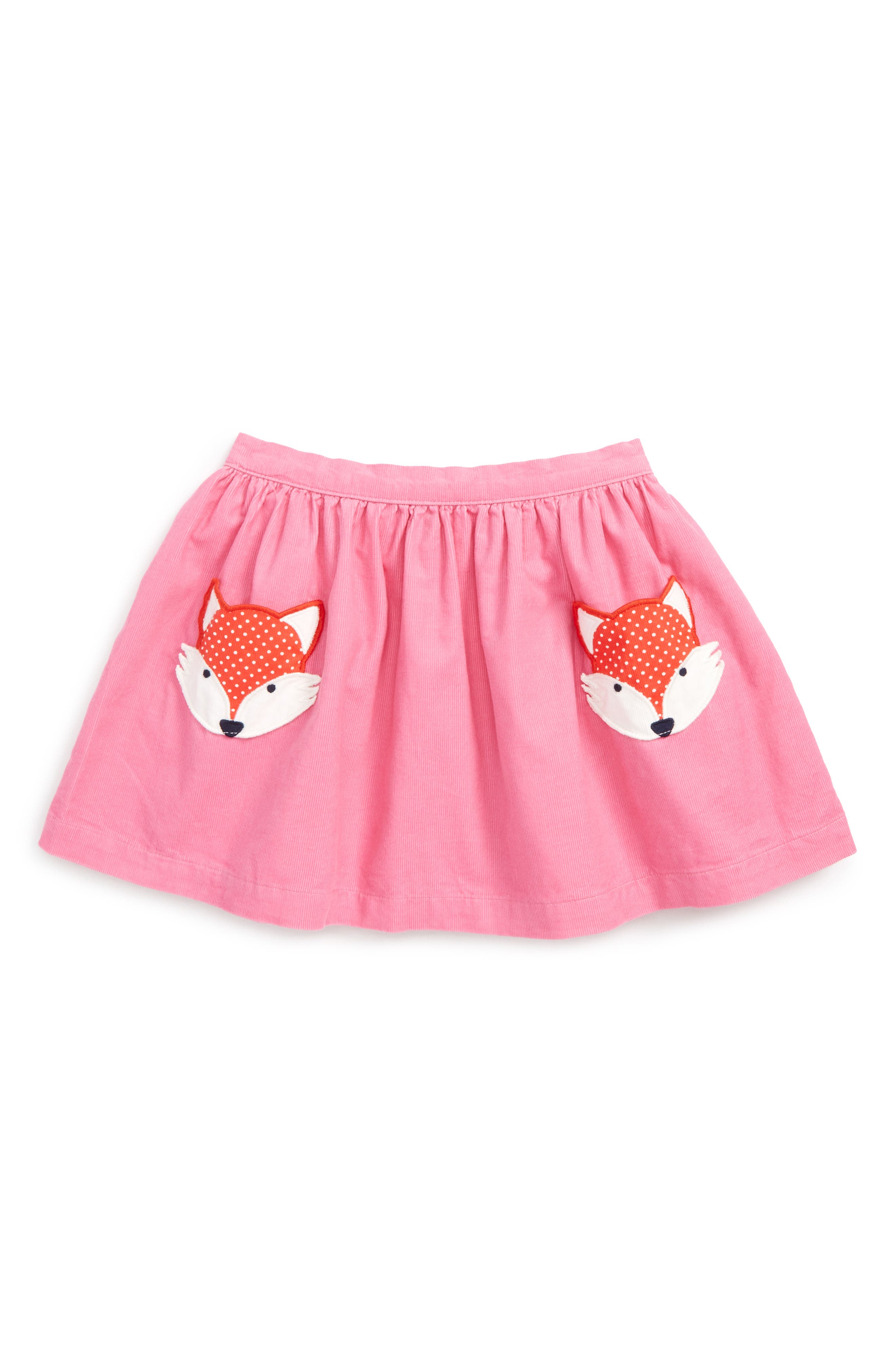 Mini Boden Animal Pocket Corduroy Skirt (Toddler Girls, Little Girls