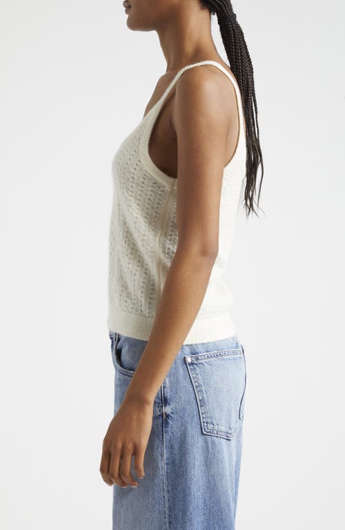 Shop Atm Anthony Thomas Melillo Mixed Stitch Sweater Tank In Chalk