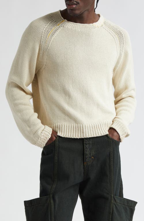 Eckhaus Latta Cinder Raglan Sleeve Sweater in Straw at Nordstrom, Size X-Large