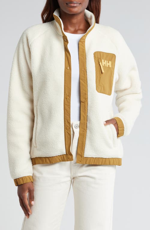 Shop Helly Hansen Imperial Fleece Snap Jacket In 034 Cream