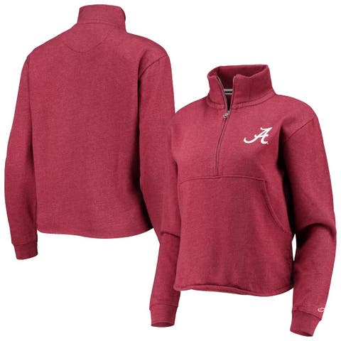 Louisville Cardinals League Collegiate Wear Women's Victory Springs  Tri-Blend Fleece Pullover Sweatshirt - Heather Gray