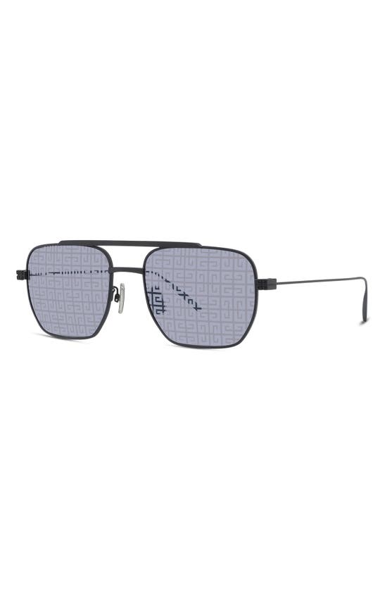 Givenchy Gv Speed 51mm Mirrored Geometric Sunglasses In Matte 