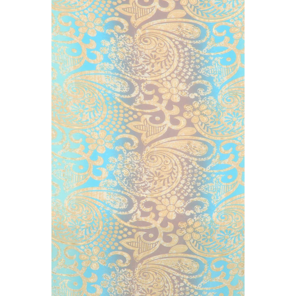 La Fiorentina Abstract Print Pareo In Turquoise