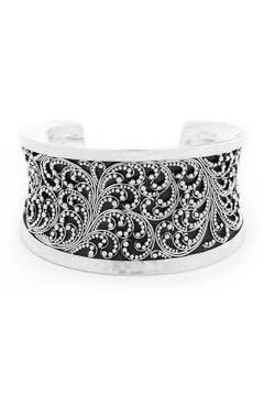 Lois Hill Granulated Hammered Silver Cuff Bracelet | Nordstrom