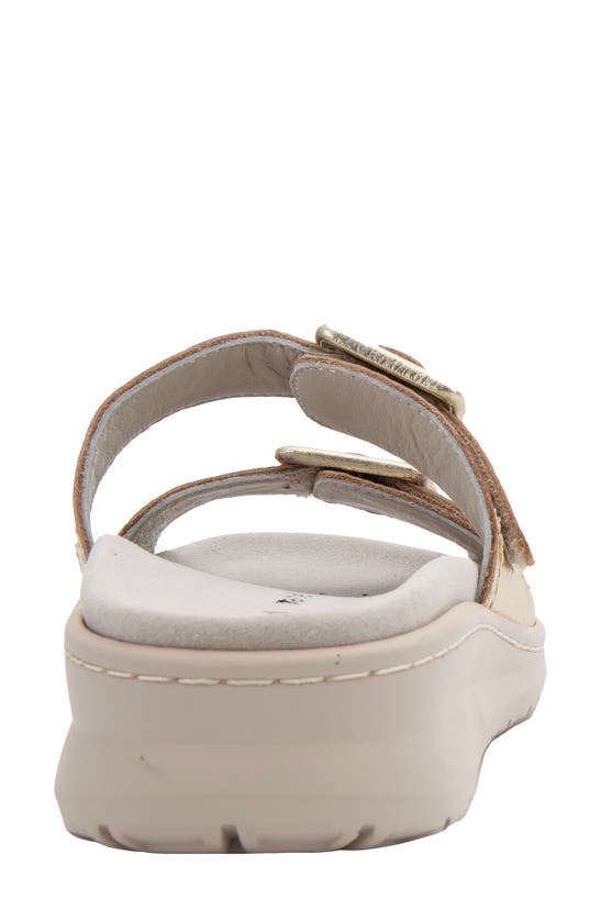 David Tate Frenchy Double Band Slide Sandal In Platinum