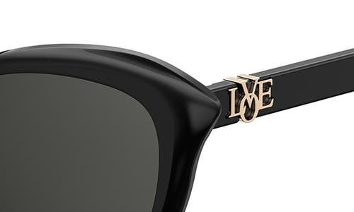 Love Moschino 53mm Cat Eye Sunglasses In Black