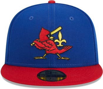 Men's Louisville Bats New Era Blue Theme Nights Redbirds 59FIFTY Fitted Hat