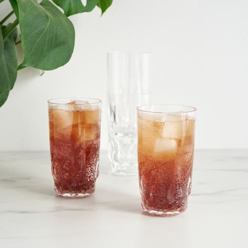 Viski Shatterproof Acrylic Highball Tumblers Set Of 4 In Clear