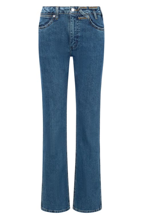 Shop Staud + Wrangler The Everyday Jeans In Mid Blue