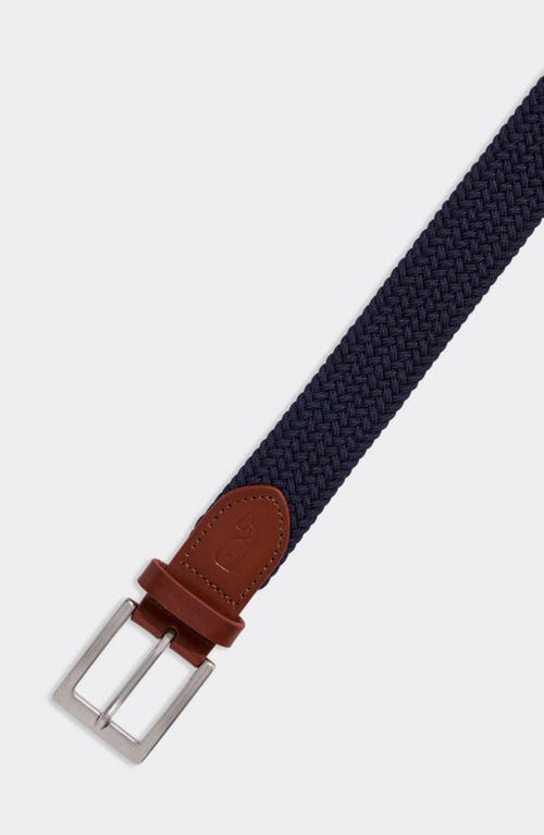 Shop Vineyard Vines Kids' Woven Belt In Nautical Navy