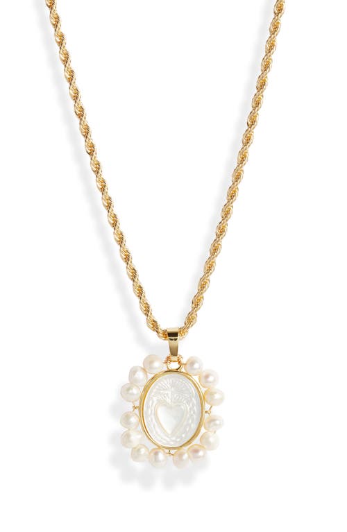 Child of Wild Love Stoned Pendant Necklace in Gold at Nordstrom