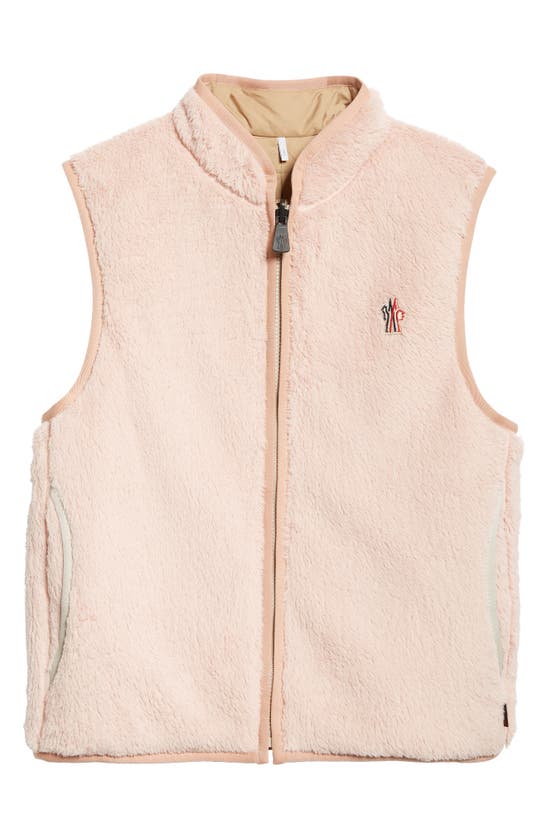 Shop Moncler Grenoble Reversible Water Repellent Zip Vest In Pink