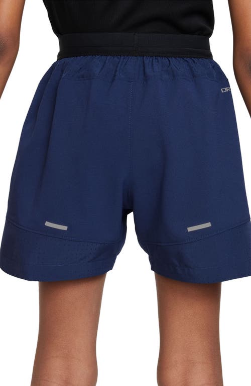 Shop Nike Kids' Multi Tech Dri-fit Training Shorts In Midnight Navy/black