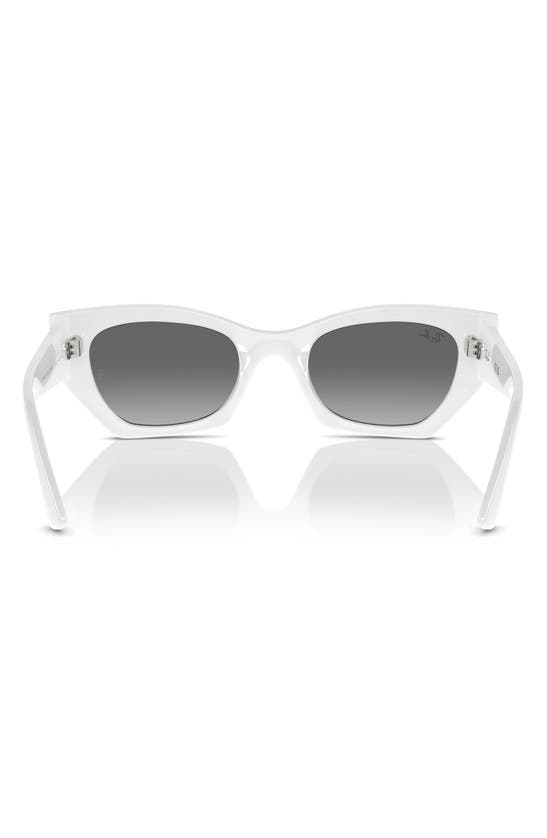 Shop Ray Ban Zena 49mm Irregular Butterly Sunglasses In Grey Flash