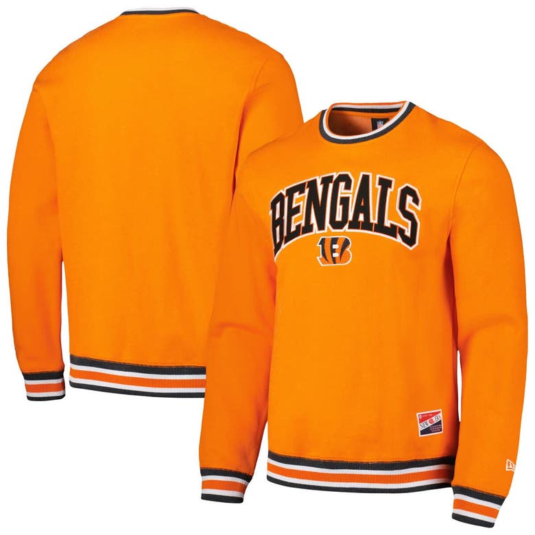 New Era Orange Cincinnati Bengals Pullover Sweatshirt