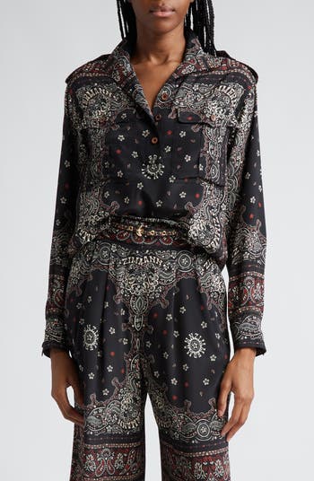 Zimmermann Bandana Print Popover Utility Shirt