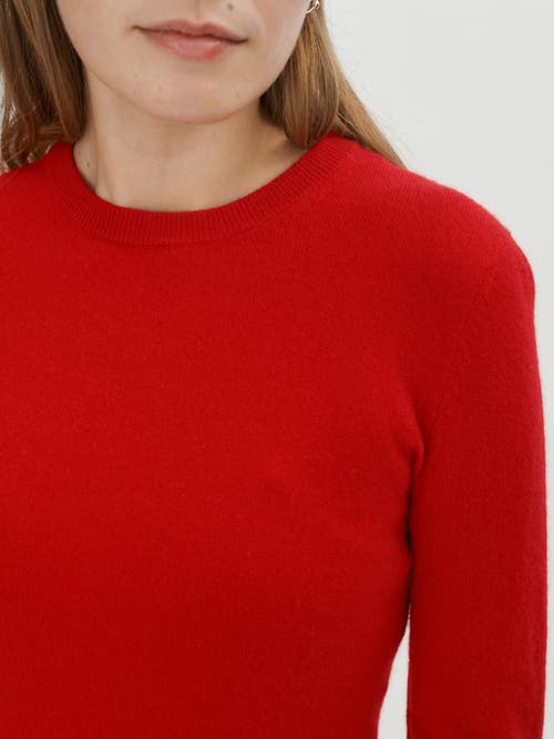 Shop Gobi Cashmere Crew Neck Sweater In Red