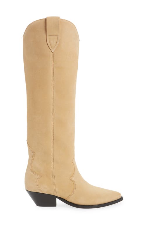 Shop Isabel Marant Denvee Tall Western Boot In Beige