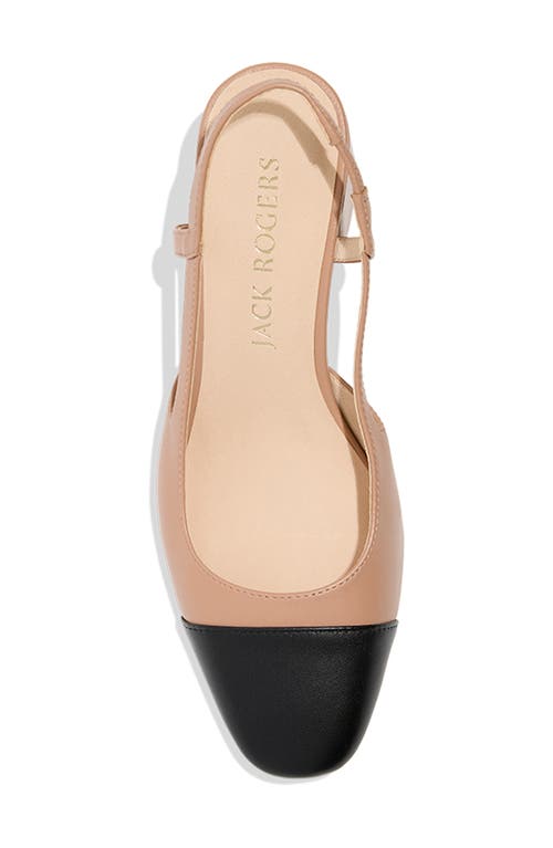 Shop Jack Rogers Summer Cap Toe Slingback Sandal In Beige/black