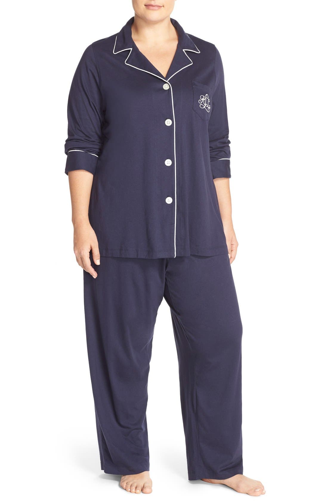 Lauren Ralph Lauren Knit Pajamas (Plus Size) Only) Nordstrom
