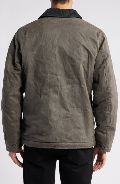 Schott Nyc Water Resistant Waxed Cotton Jacket In Charcoal