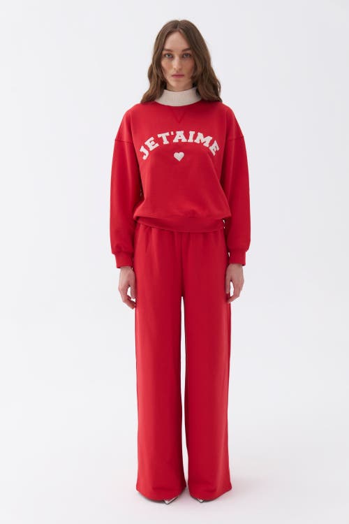 Shop Nocturne Pants With Double Side Pockets In Red