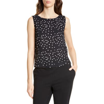 Eileen Fisher Bateau Neck Organic Cotton Tank, Black