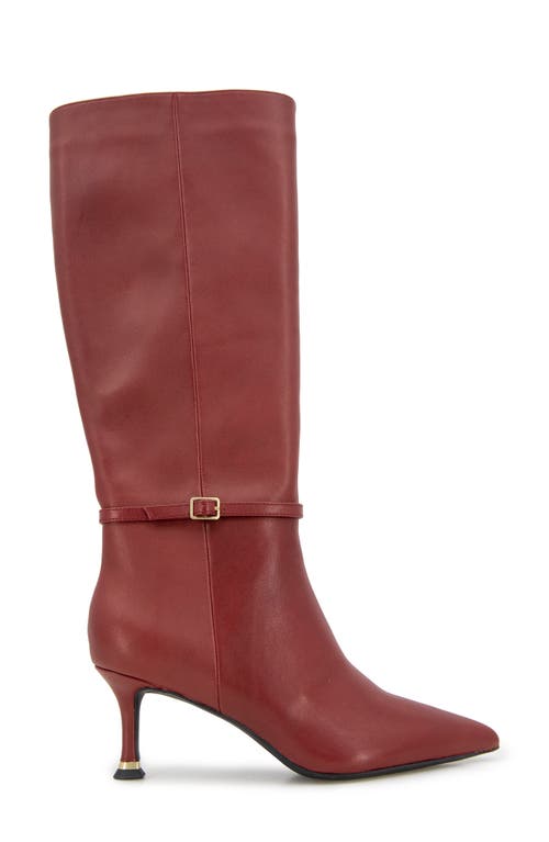 Kenneth Cole Utah Pointed Toe Knee High Boot In Rio Red Leather