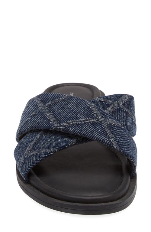 Shop Rag & Bone Geo Cross Strap Slide Sandal In Navy Blue