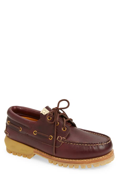 VISVIM Wallace Deck Boat Shoe in Burgundy