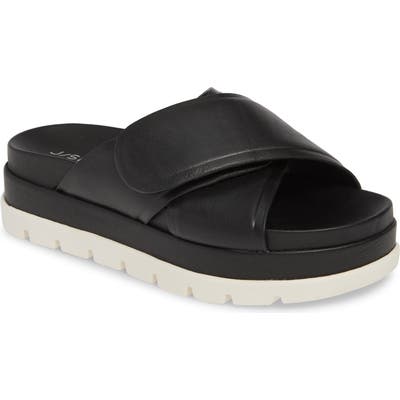 Jslides Bella Platform Slide Sandal, Black