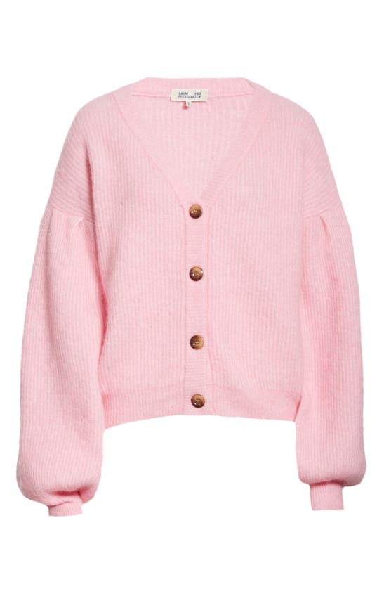 BAUM UND PFERDGARTEN CELINE RIB BALLOON SLEEVE CARDIGAN