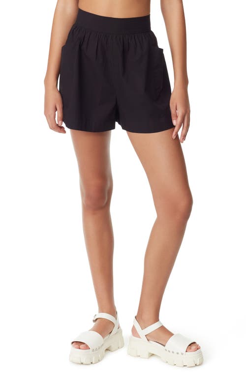 Circus NY Geo Print Cotton Shorts in Anthracite-Black
