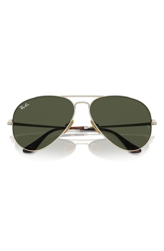 Shop Ray Ban Ray-ban 58mm Pilot Aviator Sunglasses In Gold Flash