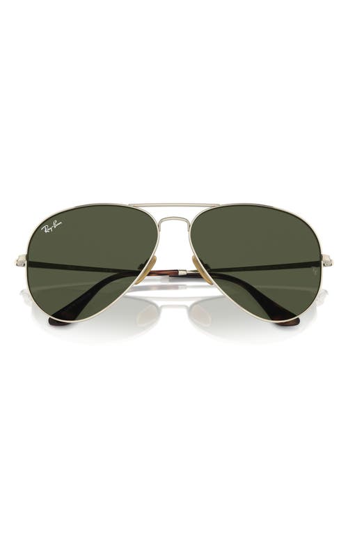 Ray-Ban 58mm Pilot Aviator Sunglasses in Gold Flash at Nordstrom